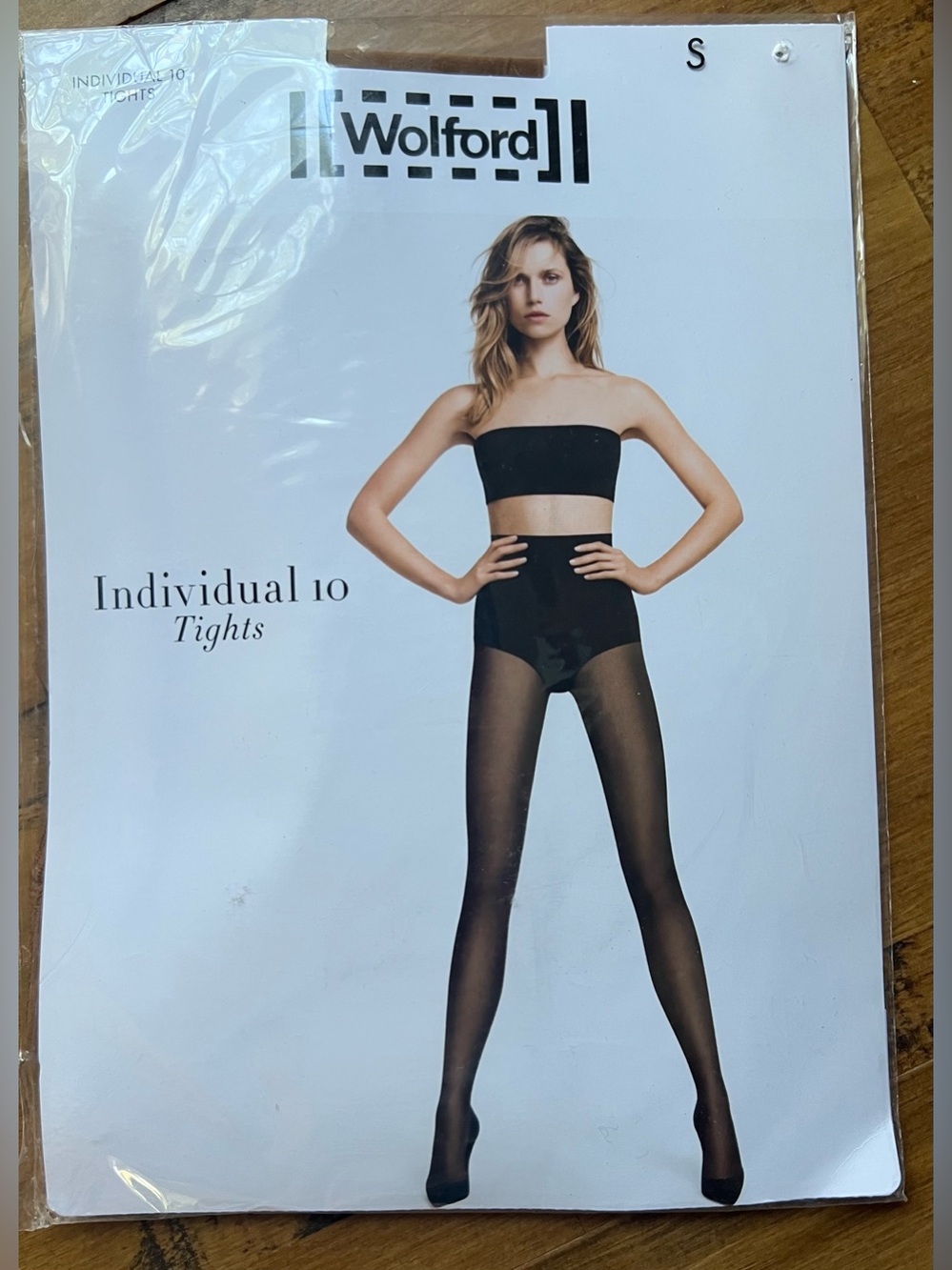 Wolford Individual 10 Tights Nylons in Honey Small